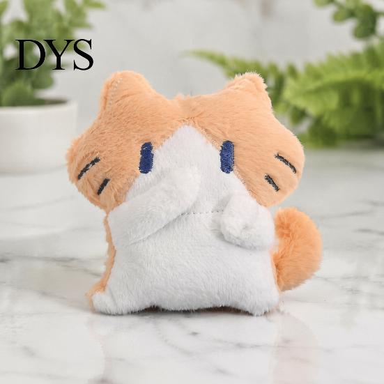 Cute Plush Cat Toy Cartoon Pendant, Stuffed Kitten Bag Backpacks Charm, Animal Pendant Keychain Car Rearview Mirror Decorative Accessory Compact