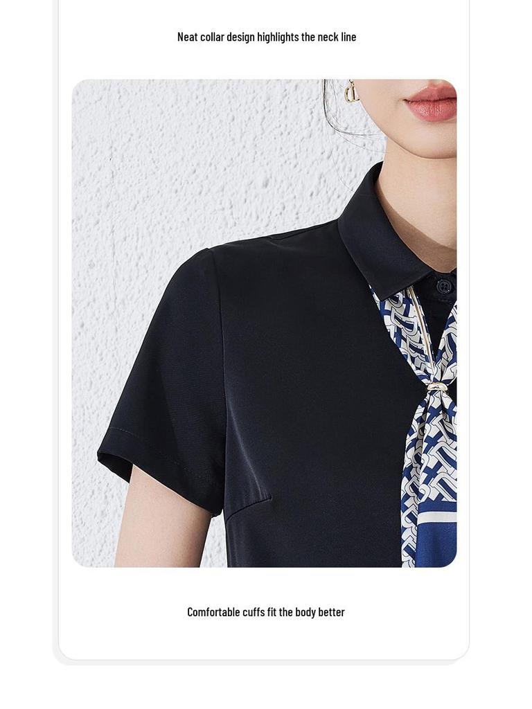 Elegant Summer Short Sleeve Skirt Suit - 2025 Professional Formal Business Workwear Set for Civil Servants