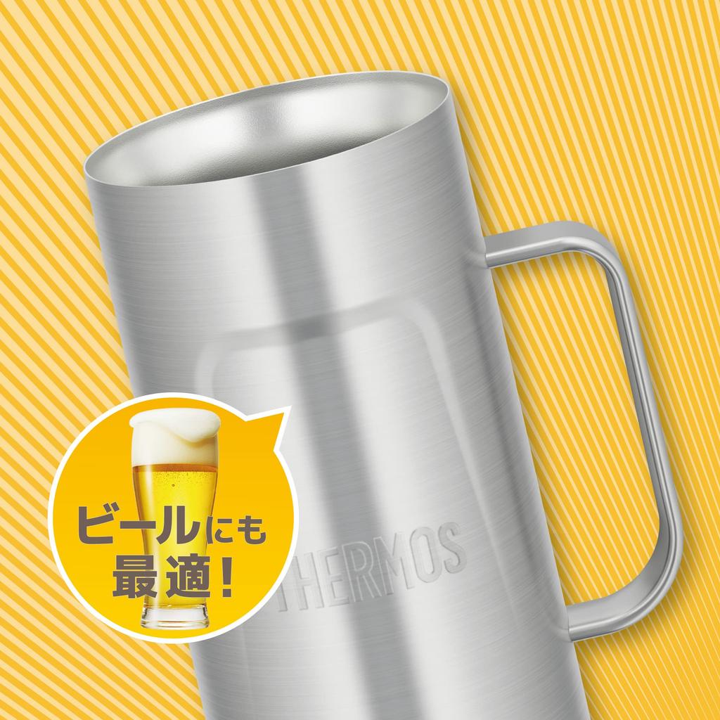 Thermos Vacuum Insulated Mug 1L Stainless Steel 2 S2 Beer Mug Day Gift Men Women Birthday Present JDK-1000 Father's