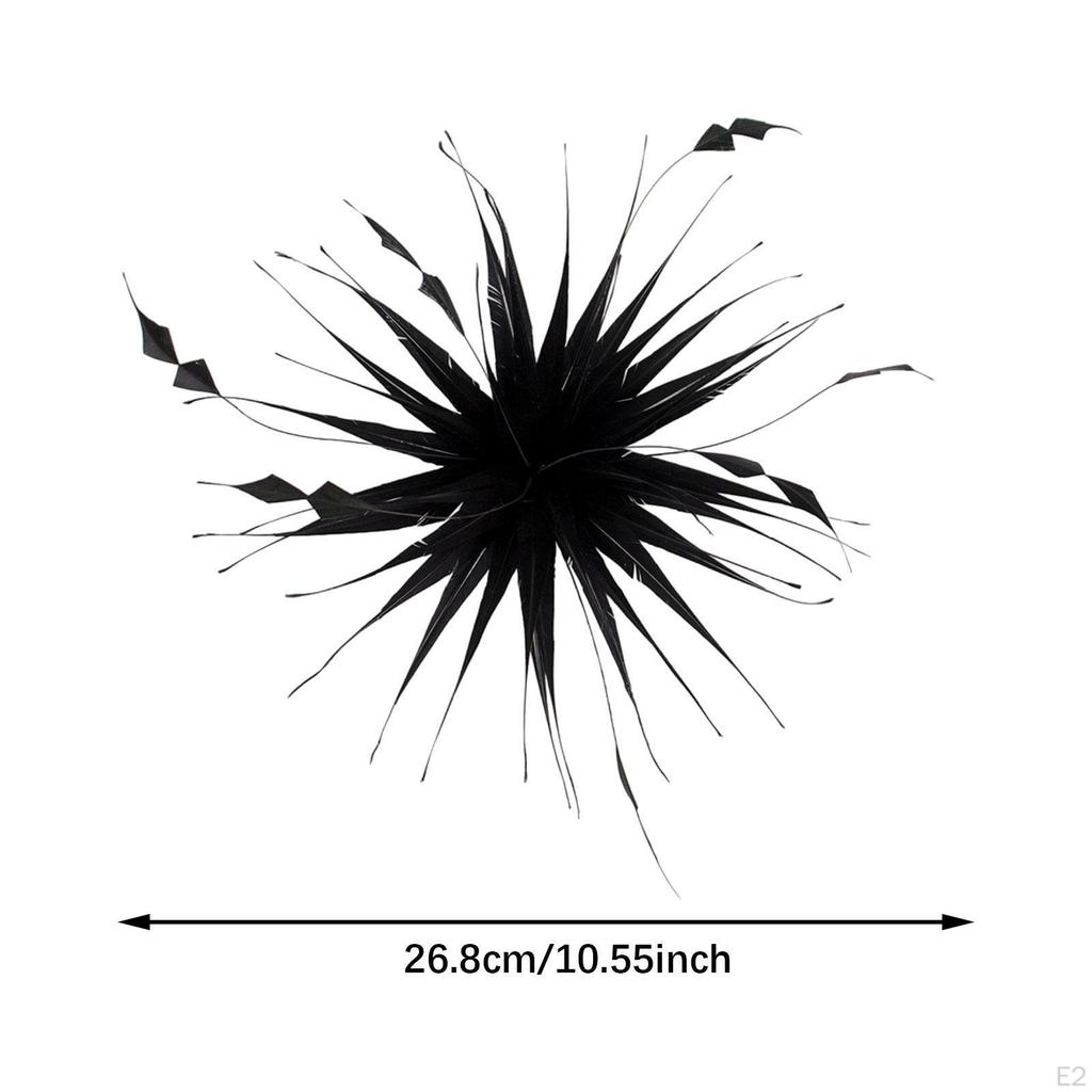 Umělecká brož s peříčky Elegantní pokrývka hlavy na banket Sváteční dárek Obřad Dívky