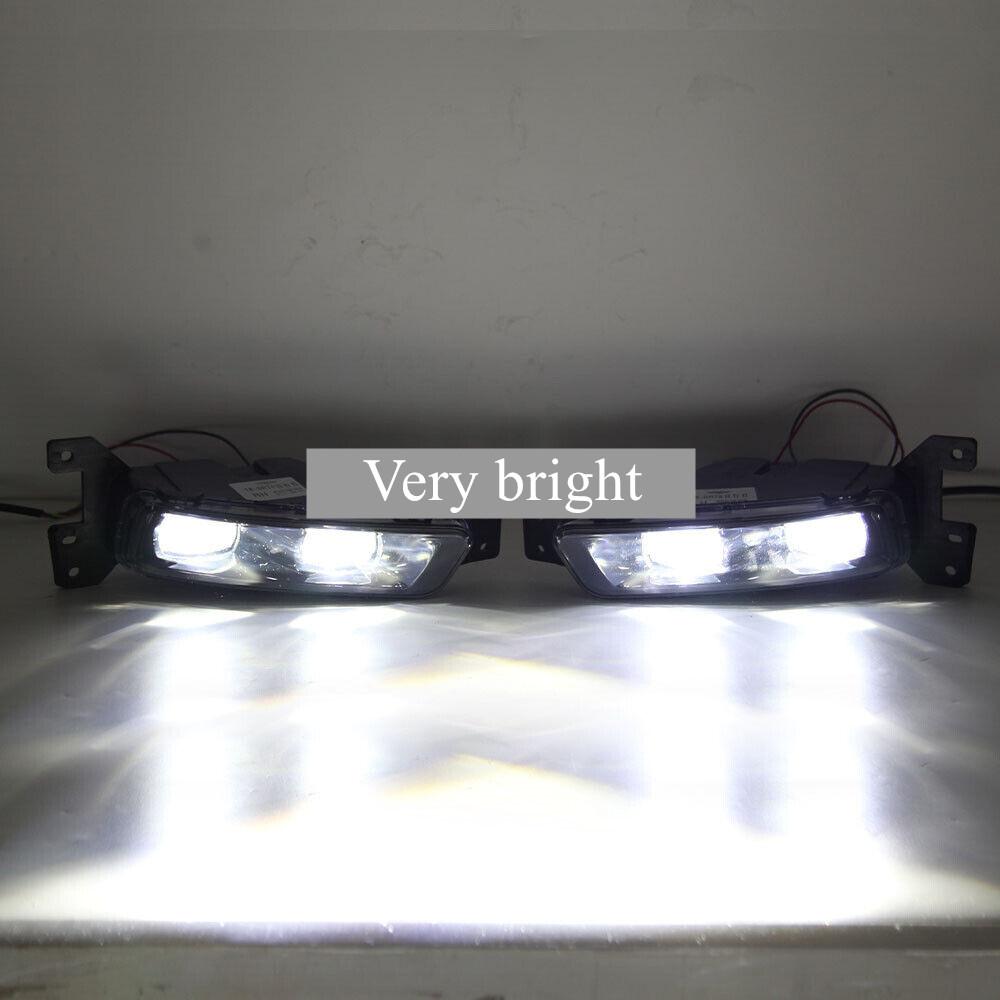 Pair Left and Right  Side Front Bumper LED Fog Light Lamp For Dodge Durango 2018-2022