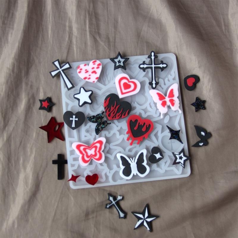 Jewelry Casting Molds,Silicone Pendant Resin Molds Crucifix Epoxy Resin Casting Mold for DIY Earrings Keychain Making