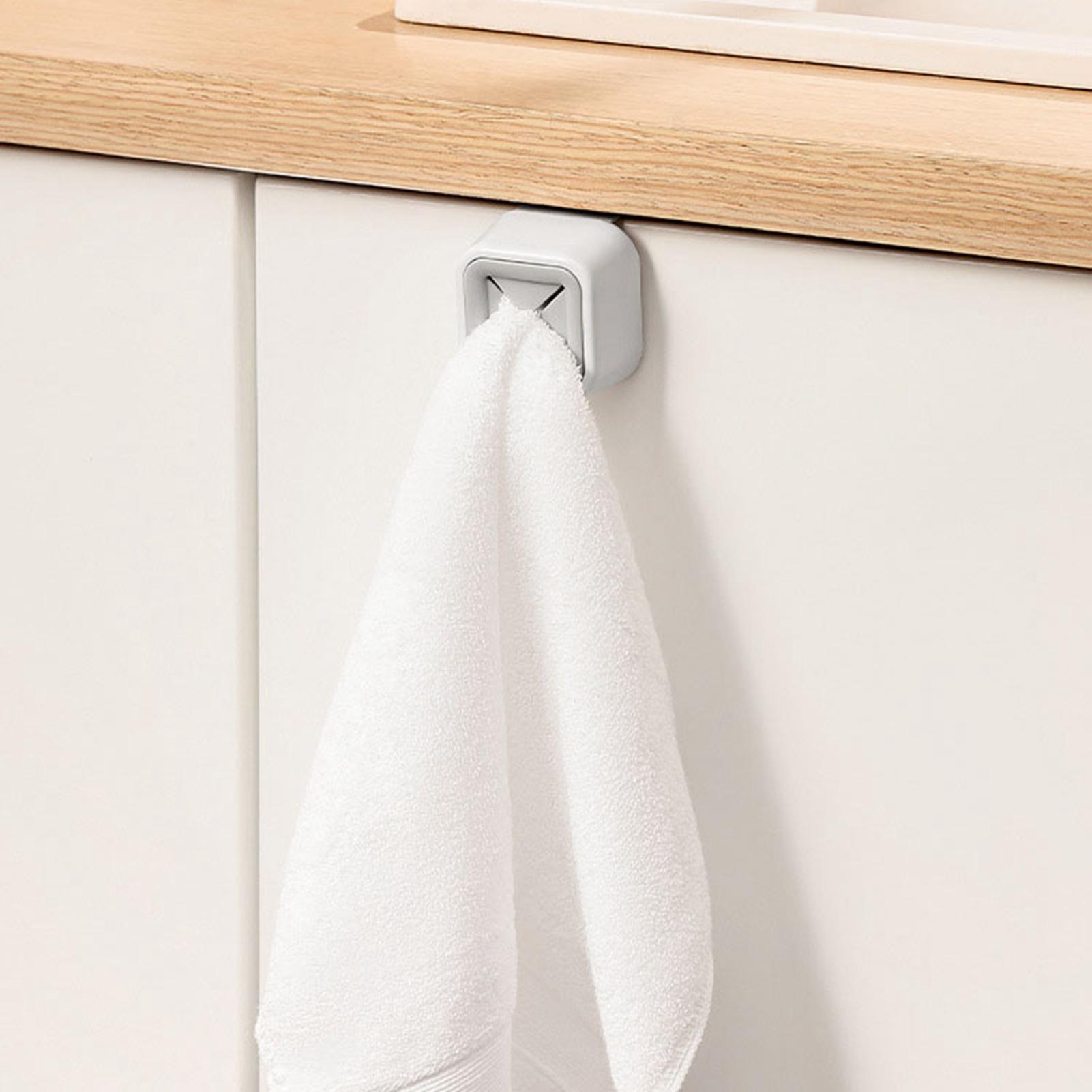 

Bathroom Towel Plug Punch Free Versatile Strong Load Bearing Wall Mounted Towel Rack Push Hook for Kitchen
