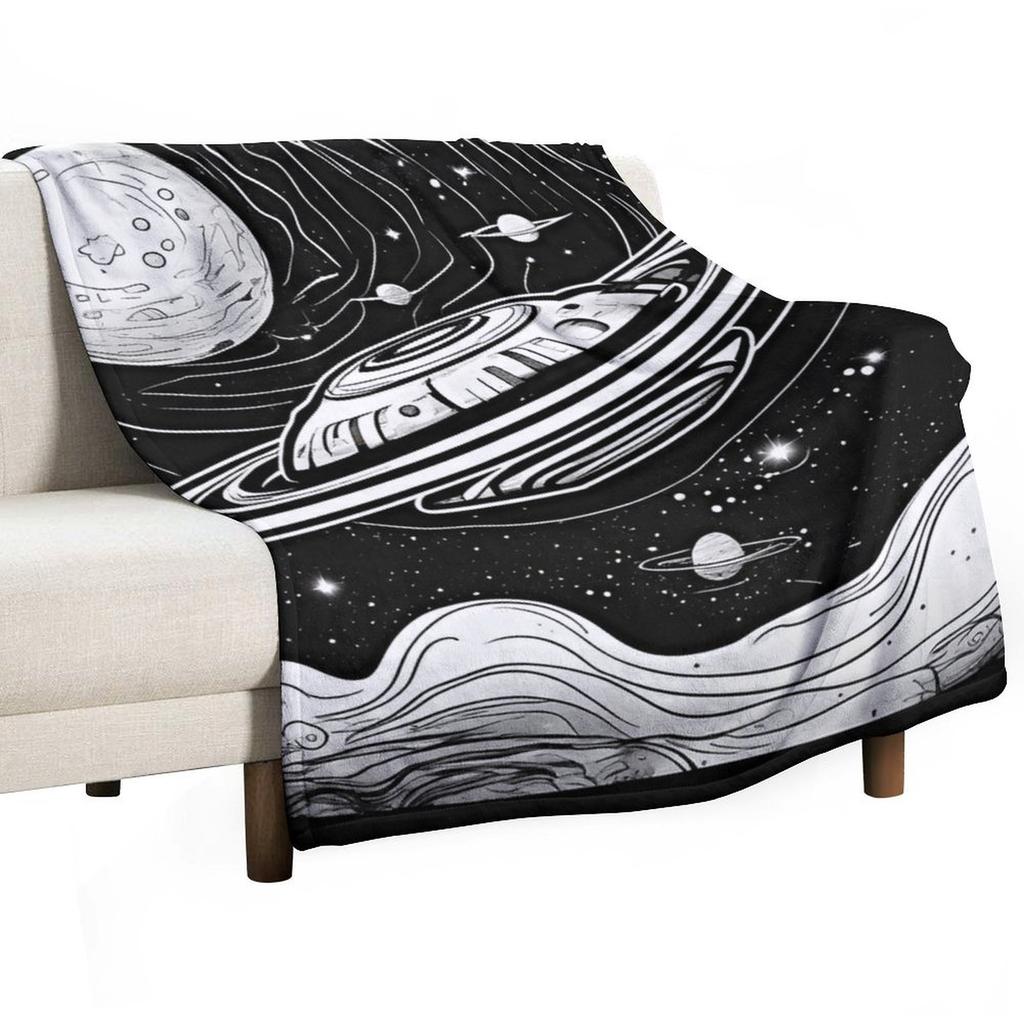 Interstellar Journey Throw Blanket Luxury Blankets Sofas Of Decoration Decoratives Cute Plaid Blankets