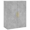Highboard Concrete Grey 69.5x34x180 cm Engineered Wood