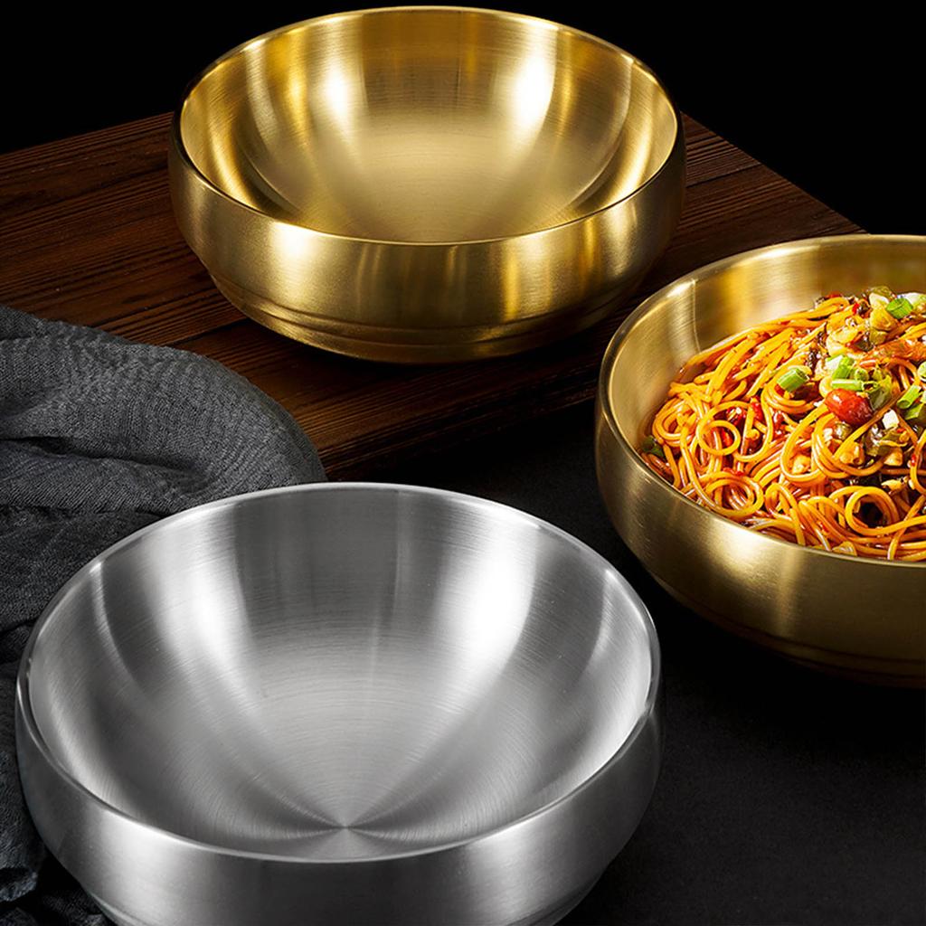 Stainless Steel Noodles Bowl With Thermal Insulation Design Ideal For Soups Salads And Dinner Parties Sashimi Dish