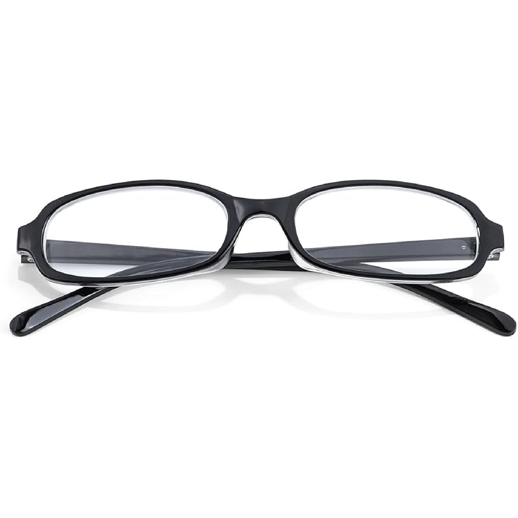 Fashion Fake Glasses Non Prescription Clear Glasses for Women Blue Light Blocking Rectangle Glasses Y2K Frame Black Frame