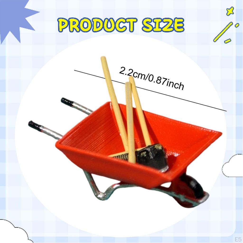 1/64 Garden Cart Model Wheelbarrow Simulation for Architectural Buildings