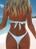 Solid Tie Side Starfish Decor Sexy Two Piece Bikini Swimsuit Fashion Elegant For Vacation