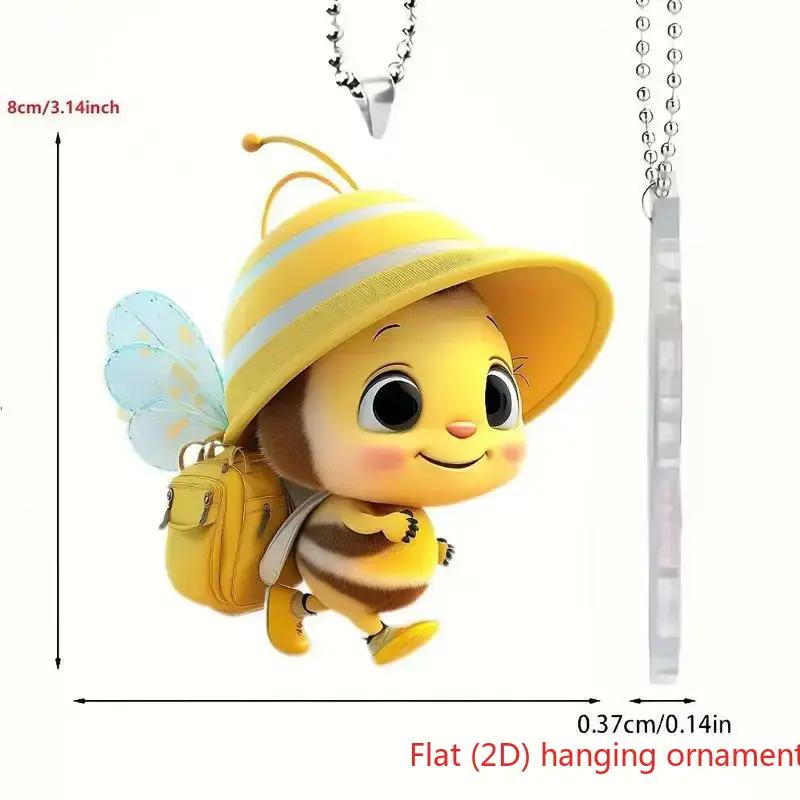 

Cute Little Wasp Car Rear View Mirror Holder, Bee Car Hanging Ornament, A Gift for Bee Lovers, Automotive Interior Decorations