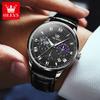 Olevs 2893 Oem Custom Hot Business Brand Moon Phase Luminous Waterproof Chronograph Watches Men Luxury Men's Quartz Watch