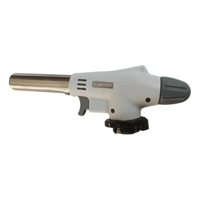 Portable Metal Flame Gun Butane Gas Welding-Burner Welding Gas Burner Flame Gas Torch Flame Gun Blow for BBQ Camping Cooking