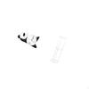 Modern Panda Acrylic Wall Clock Table for Living Room And Office Practical Cute Decor Sturdy Small