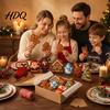 Accesorios para Hornear en Casa Cortador de Galletas de Navidad Tipo Empuje Molde Integrado Suministros de Cocina de Plástico Herramienta de Decoración de Arcilla para Moldes Festivos Niños