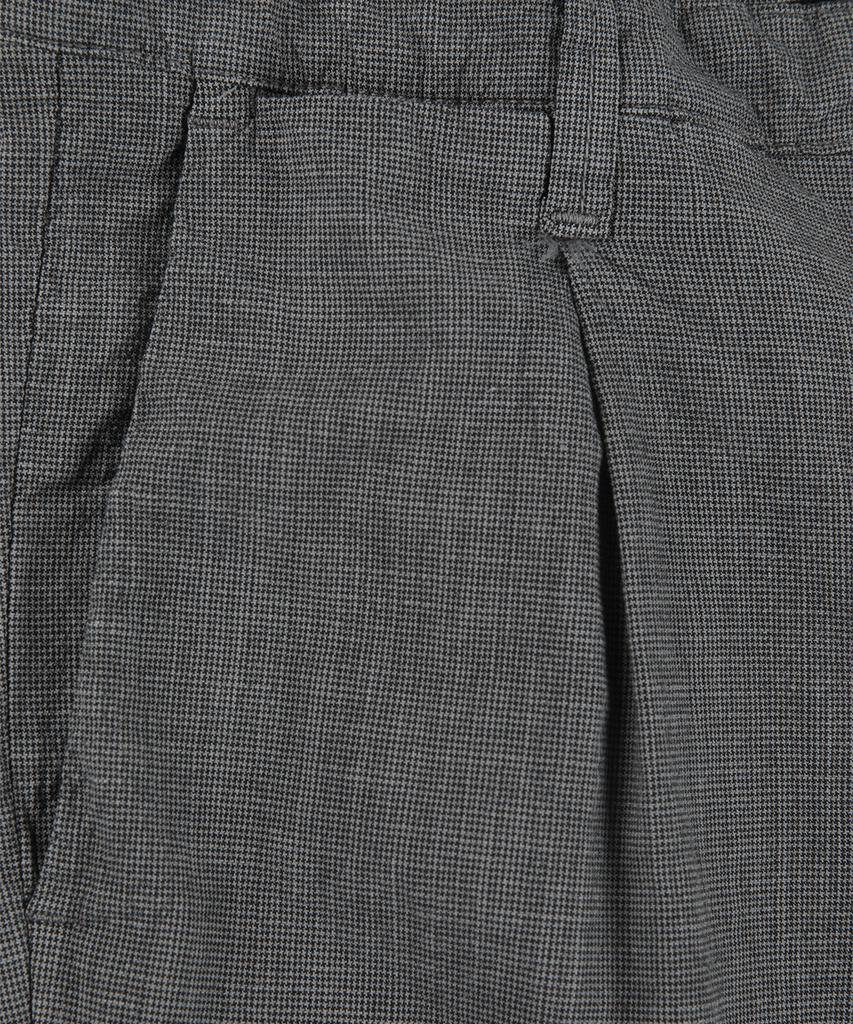 PANICALE Charcoal Micro Pattern Cotton Blend Pants