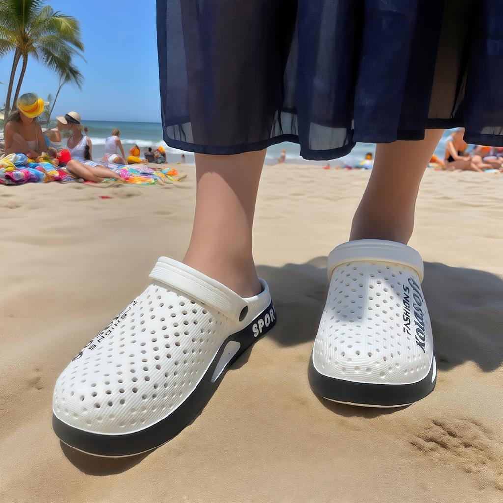 Herren Mode Sandalen | Rutschfeste Atmungsaktive Bequeme Hausschuhe EVA Gartenschuhe | Lässige Wanderschuhe, Outdoor Strandschuhe