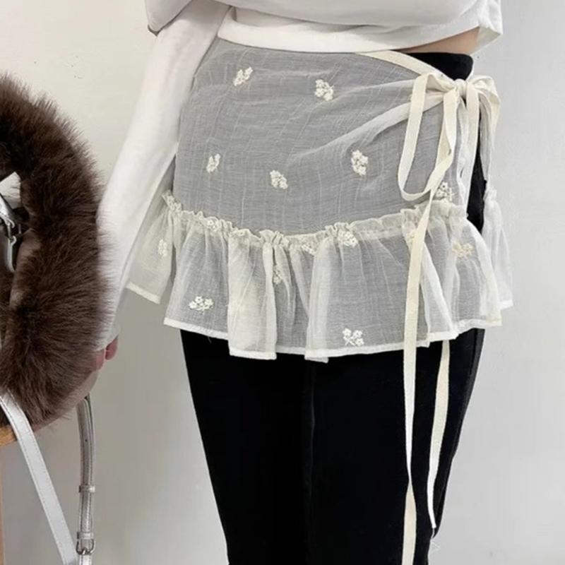 Elegant Embroidered Lace Waistband for Women Adjustable Waist Cincher Belt Skirt Extender for Daily Wear Evening Event