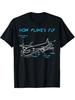 Funny Aerospace Engineer HumorHow Planes FlyNovelty with Technical Diagrams design100 cotton printed mens Tshirt