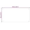VidaXL Kitchen Backsplash Transparent 100x50 Cm Tempered Glass 249476