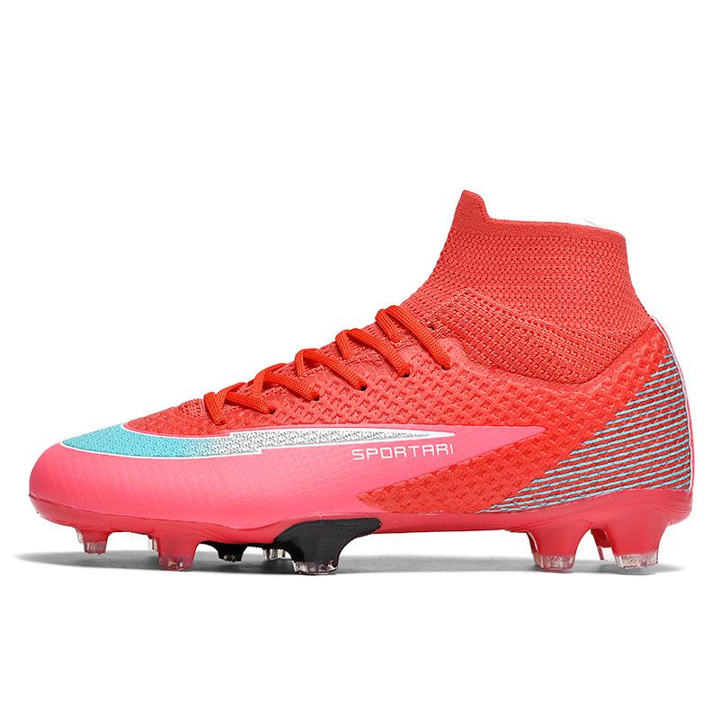 Nové módní pánské a dámské sportovní dlouhé rozbité nehty vysoké student mladiství fotbalové boty