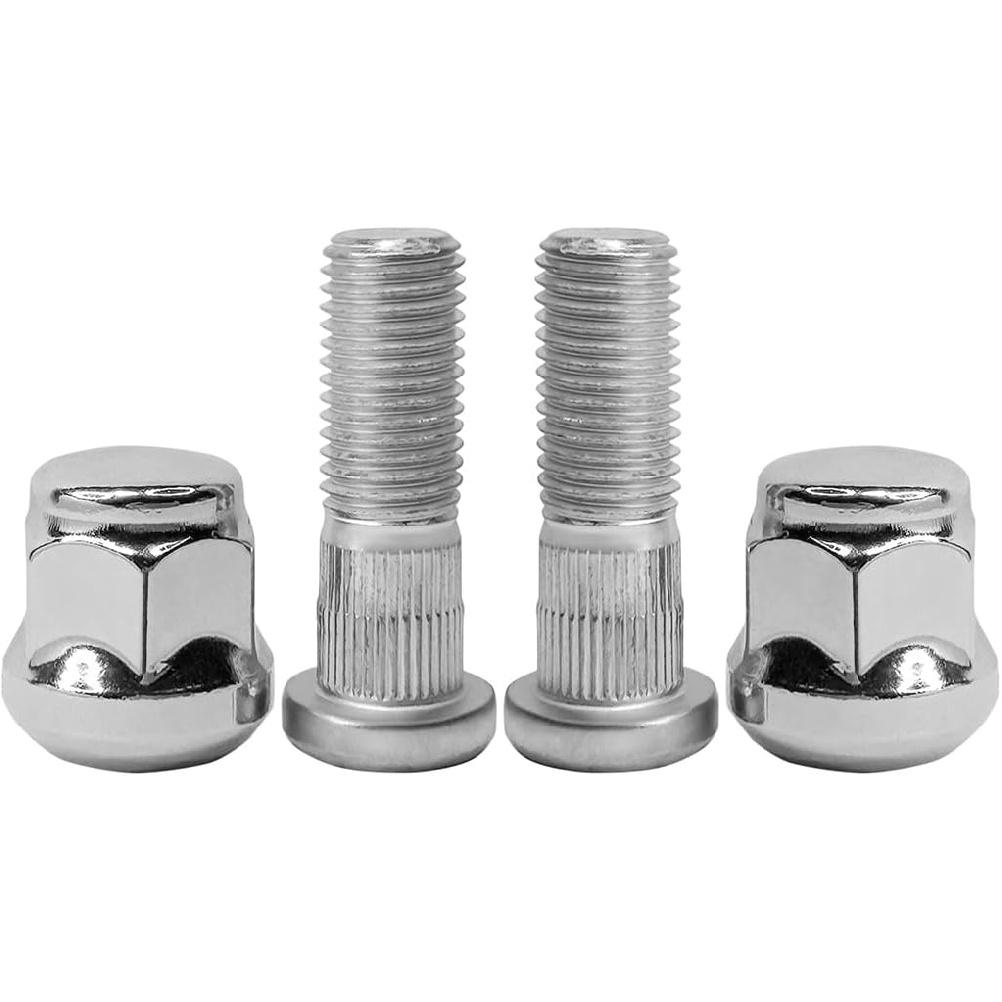 M12X1.5 Chrome Wheel Lug Stud Nut Set Compatible With Honda Accord Civic City CR-V Fit HR-V Ight Element Prelude S2000 Acura Legend Integra MDX ILX