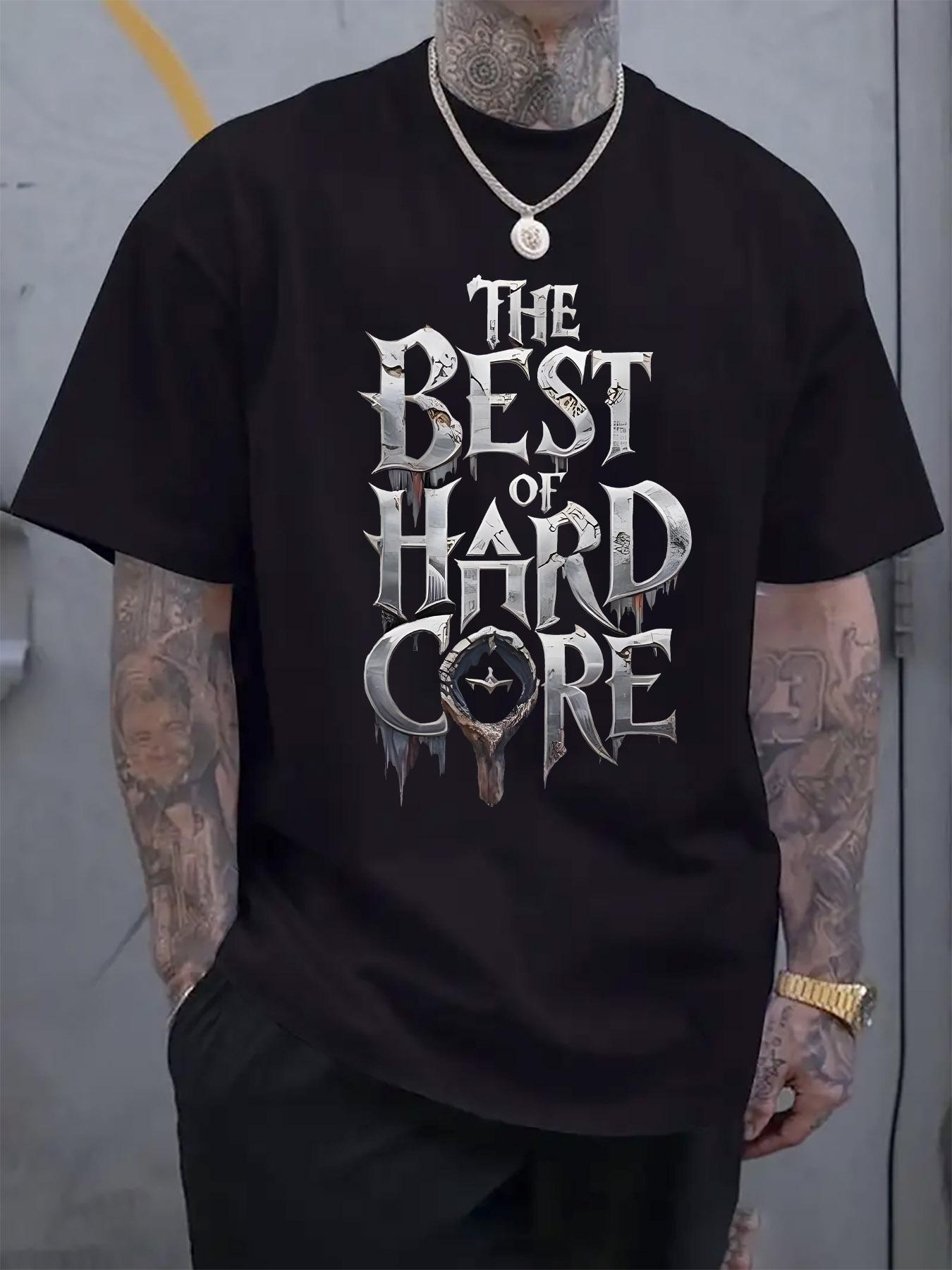 The Best of Hardcore Graphic Tee - Casual Crew Neck Short... S