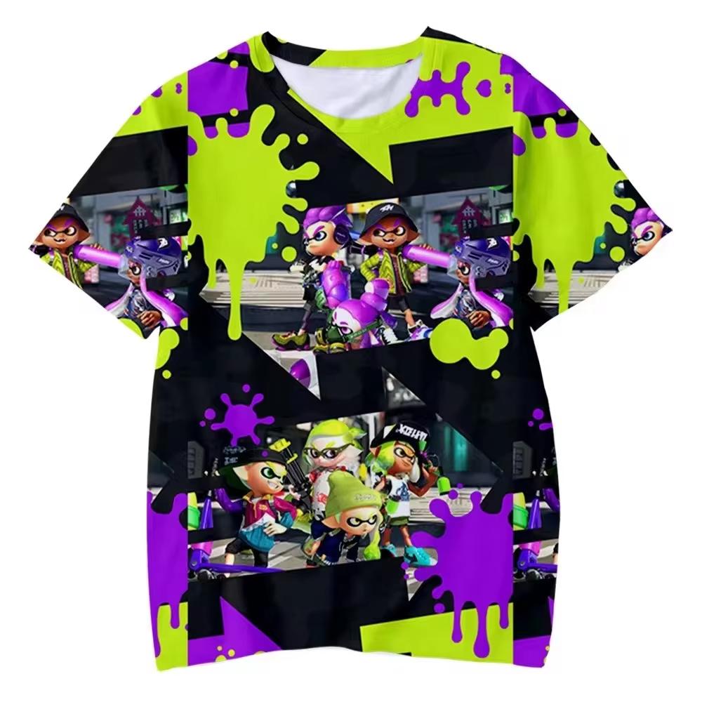 Anime Graffiti Game 3D Print T-Shirt Men’s Fashion Loose Short Sleeve Harajuku Style Top