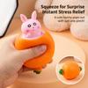 Toy Squeeze Carrot Rabbit Pop Up Stress Easing Toy Cute Bunny Adult Decompression Toy Desktop Ornament Holiday Gift