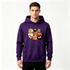Men's Pullover Hoodie, Funny Cartoon Cat Group Print Casual Long Sleeve Hooded Sweatshirt for Daily Wear
