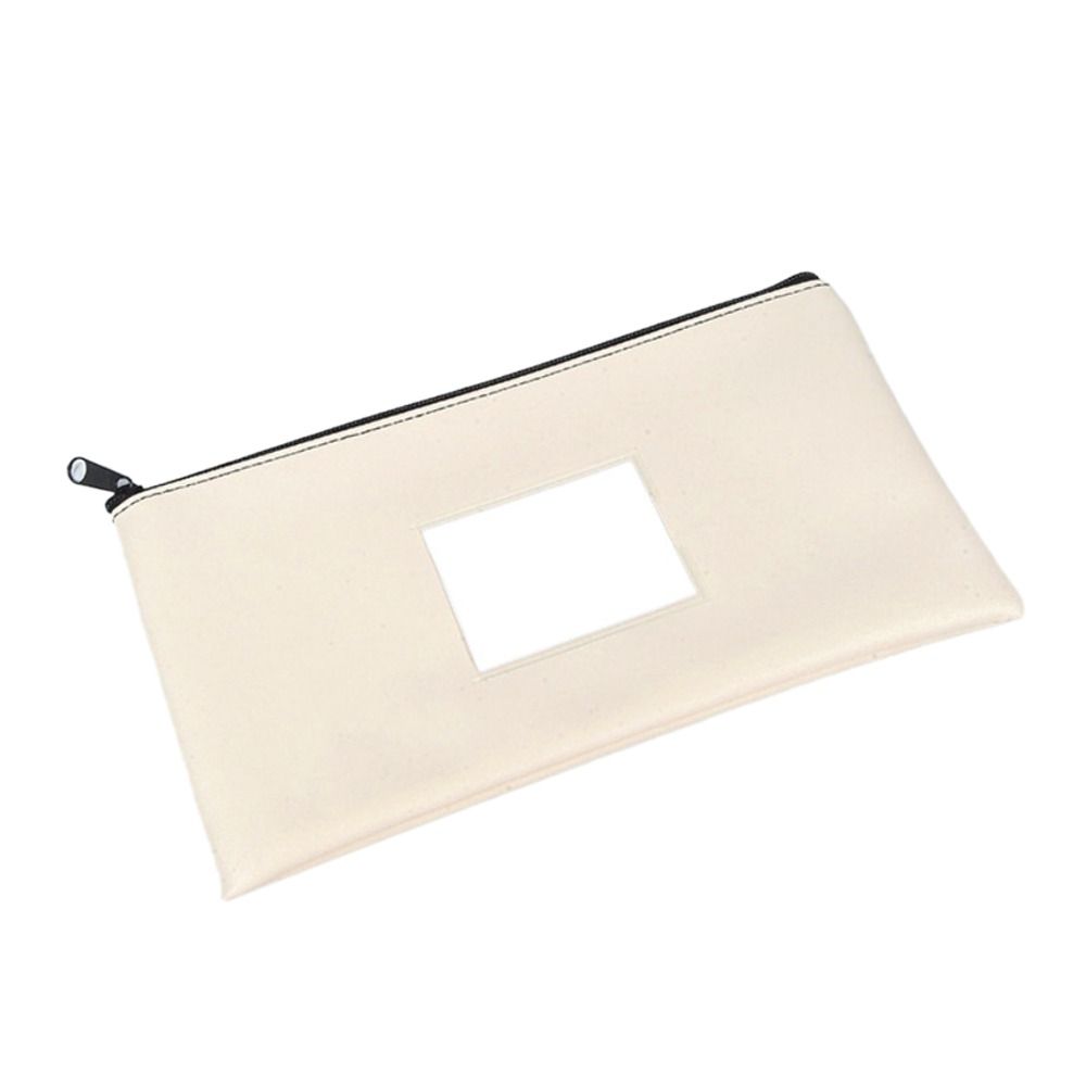 With Label Bank Deposit Bag With Zipper Money Pouch Waterproof Cosmetic Pouch Cosmetics