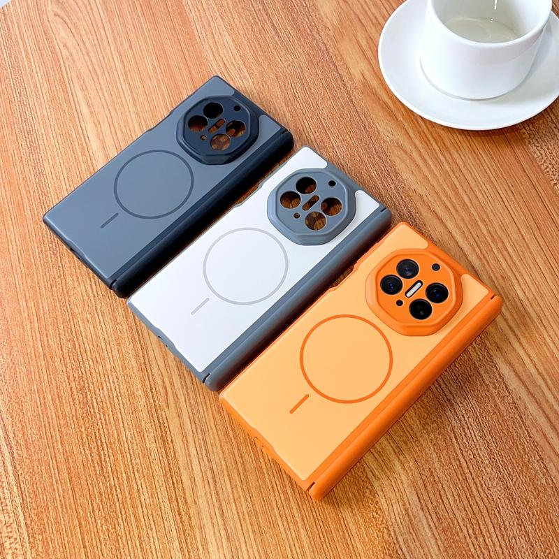 Skin Feel For HuaWei Mate XT XTs Phone Case Magnetic Wireless Charger Foldable Shockproof Hinge Protective Back Cover