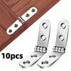 10pcs Foldable Hinge Flap Screw-On Hinges 180 Degree For Sewing Machine Cabinet Rounded Corner Buffer Hinge Furniture Hardware