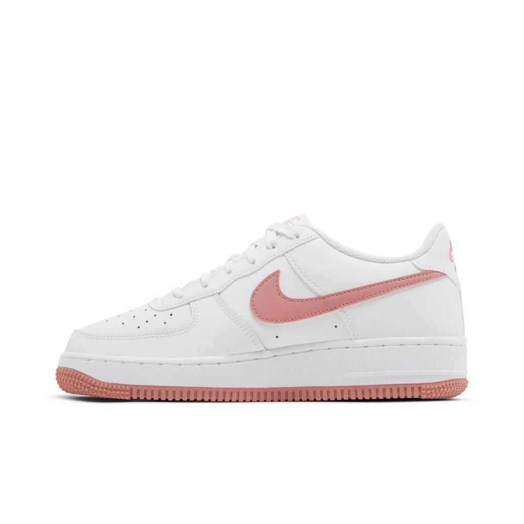 Nike Air Force 1 Grade School 'White Red Stardust' (Unisex) Summit White / White / Red Stardust Kids' Skateboarding Shoes DV7762 102