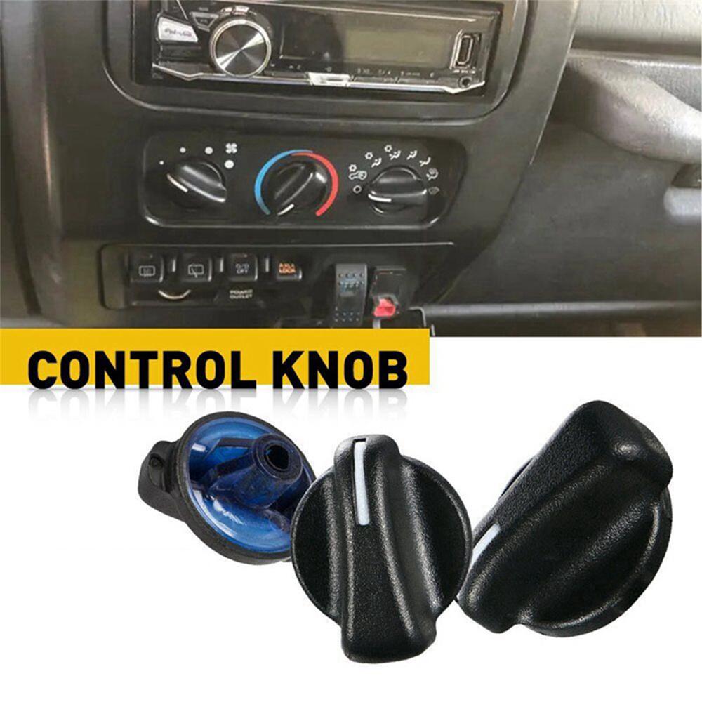 3Pcs A/C Heater Control Knob Fan Switch 5011218AA For Jeep Wrangler TJ 1999-2006