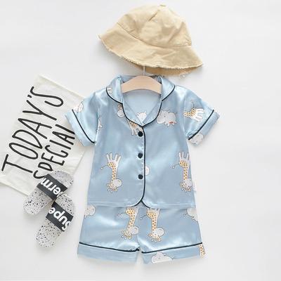 Toddler Kids Baby Boys Girl Cartoon Pajamas Sleepwear T Shirt Shorts Clothes Set