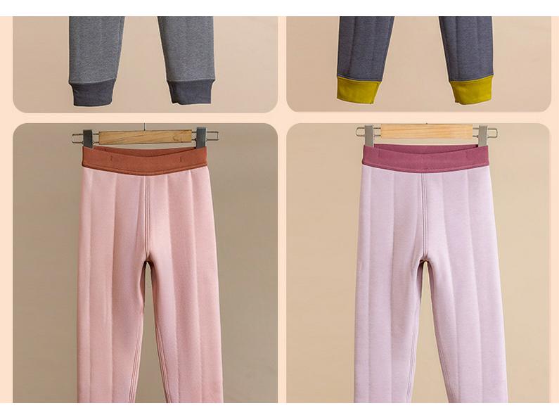 Children's Thickened Velvet School Uniform Pants: Double-Sided Fleece Autumn/Winter Leggings