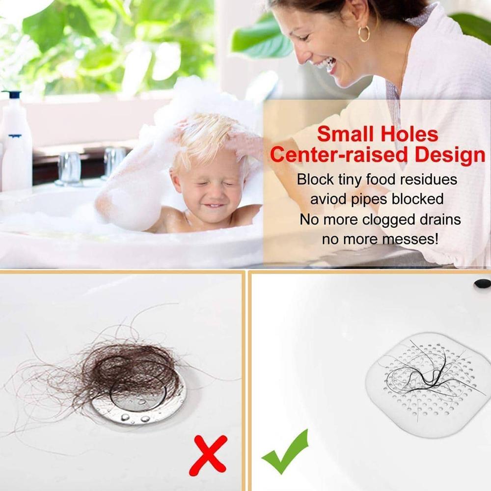 Anti-blocking Silicone Pad Floor Drain Filter Toilet Kitchen Sewer Bathroom Hair Anti-blocking Suction Cup Anti-odor Floor Drain