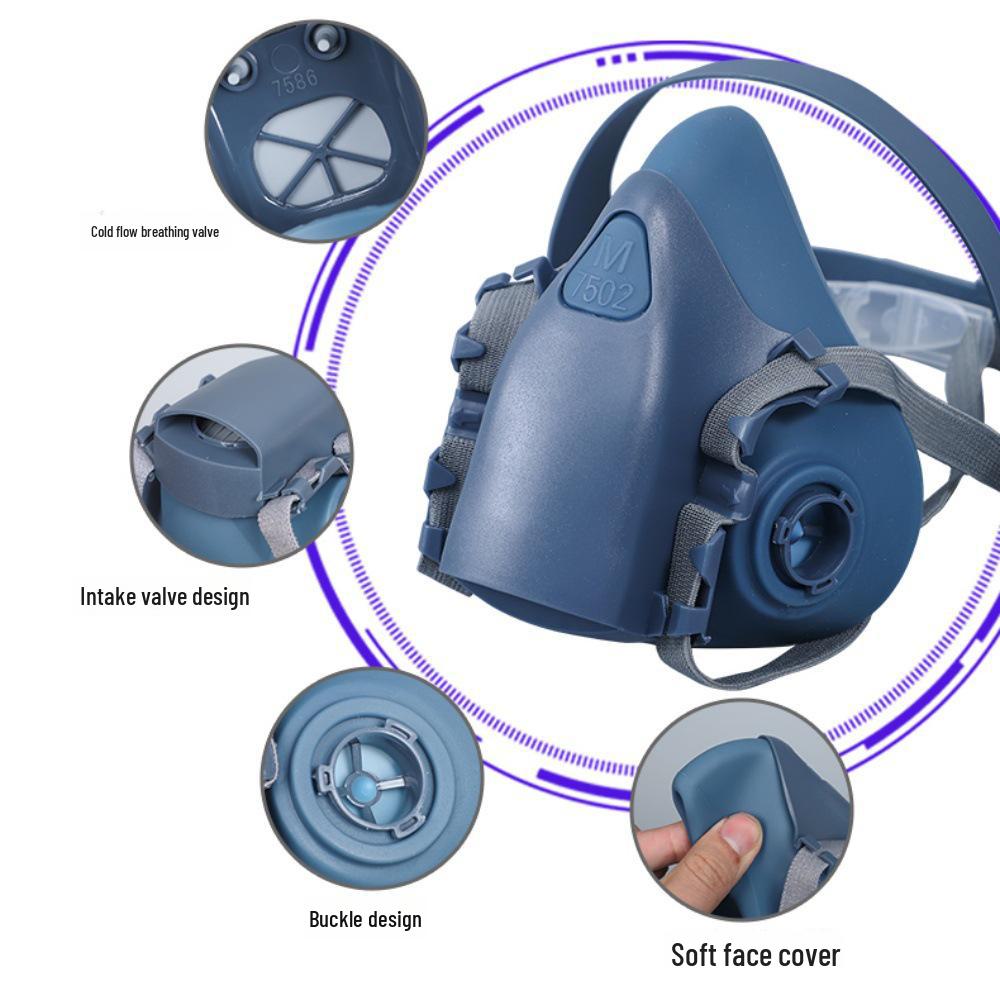 Silicone Gas Mask for Painting, Pesticides, Chemicals & Fire Protection