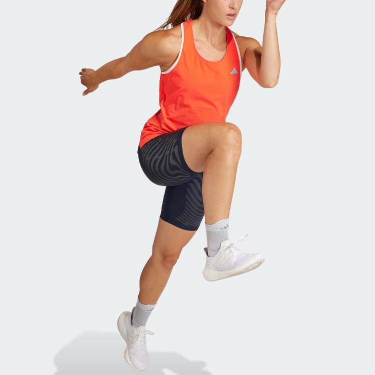 Adidas Adizero Løpetanktopp Med Fargeblokkert Logo Dame Topper Lysrød IQ4925