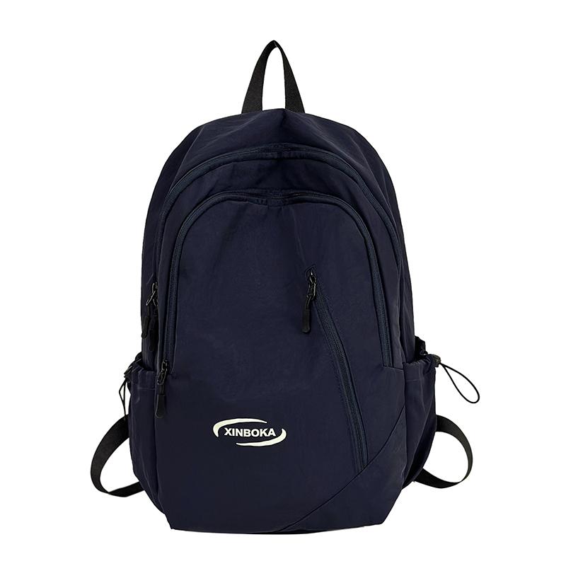 Large Capacity Backpack Men's Letter Print Schoolbag Women's Backpack