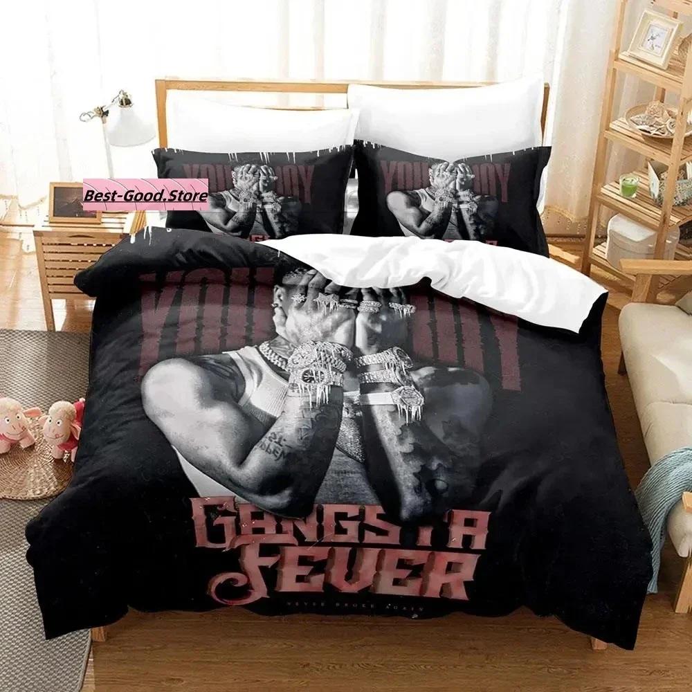 Rap YoungBoy Never Broke Again Beding Set Single Twin Print With Pilowcase Bed Soft Duvet Cover Single Double Quen Super King-Sized Dimensionsd