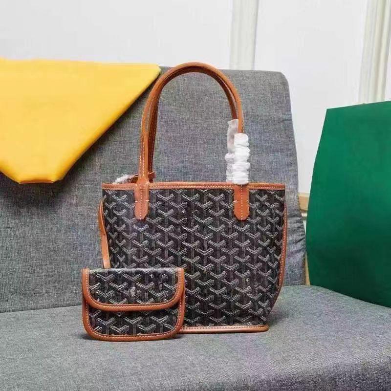 Goya Mini Tote: Dog Tooth Pattern Vegetable Basket Fashion Women's Mother-Child Shopping Bag