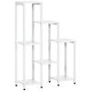 Supporto per Fiori, Supporto per Piante, 7 Livelli, per Aree Interne ed Esterne, Acciaio, Bianco, 65 x 23 x 94,5 cm