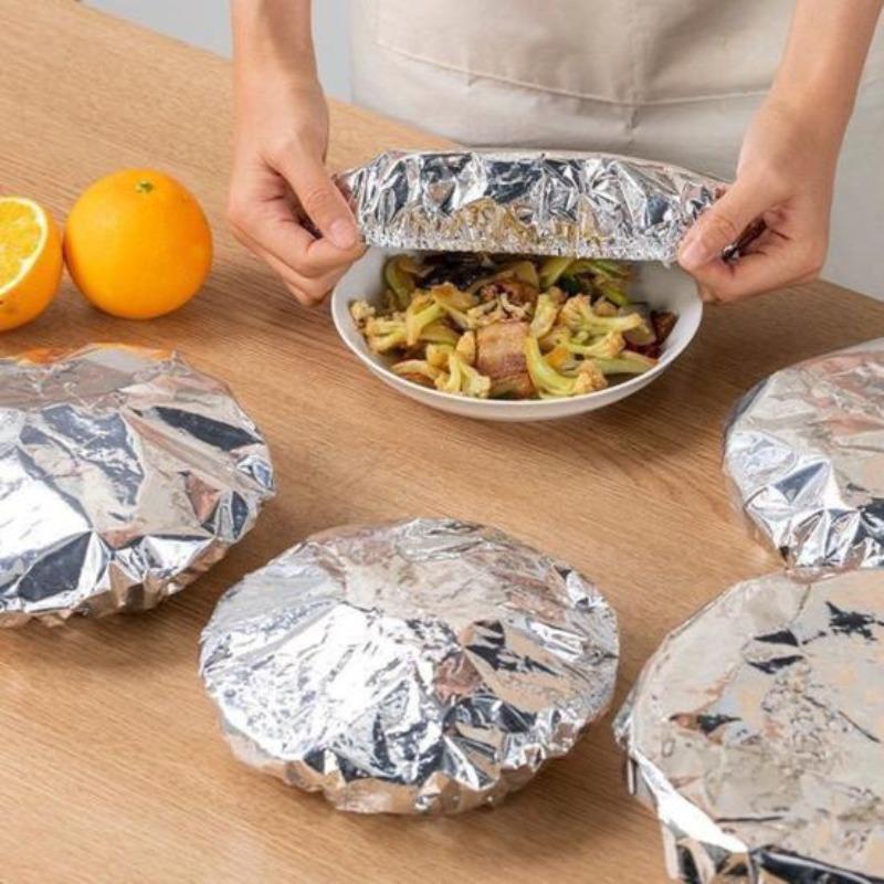 Aluminum Foil Film Insulation Cover Heat-Resistant Food Covers for Kitchen Elastic Freshness Keeping Bags Aluminium Foil Food Storage Covers