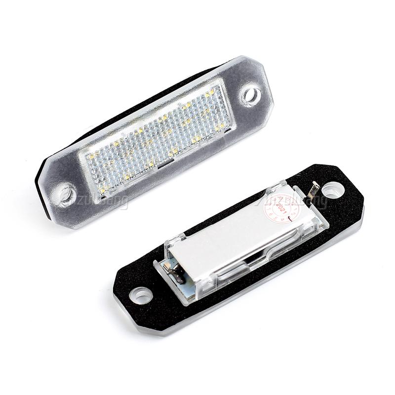 White LED License Plate Light Number Plate Lamp 2Pcs For VW Transporter T5 2003-2015 T6 For Caddy 2004-2017