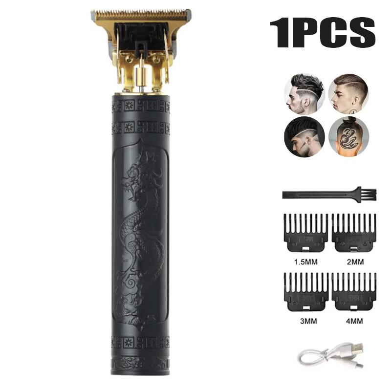 

Винтажная электрическая машинка для стрижки волос, машинка для стрижки волос, профессиональная мужская бритва, аккумуляторная парикмахерская машинка для мужчин, дракон-будда