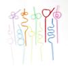 10PCS Transparent Juice Straw Reusable Drink Straws New Clear Thumbler Straw  Bar Accessories