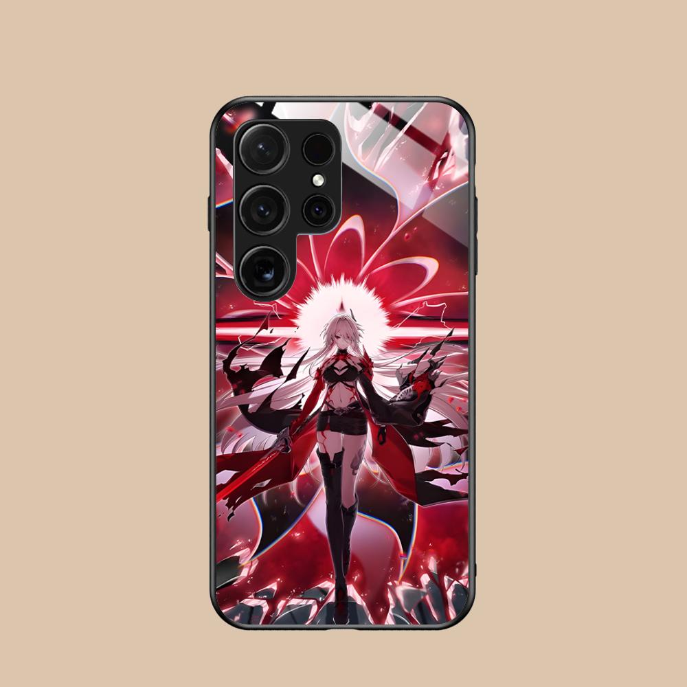 HSR Acheron Glass Mobile Phone Case for Samsung Galaxy S26 S25 S24 S23 S22 S21 S20 Note20 Plus FE Ultra Colorful Cover