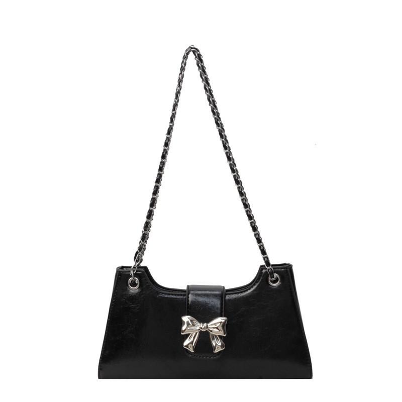 2024 New Fashion Bow-knot Shoulder Bag With High-end Design In Black