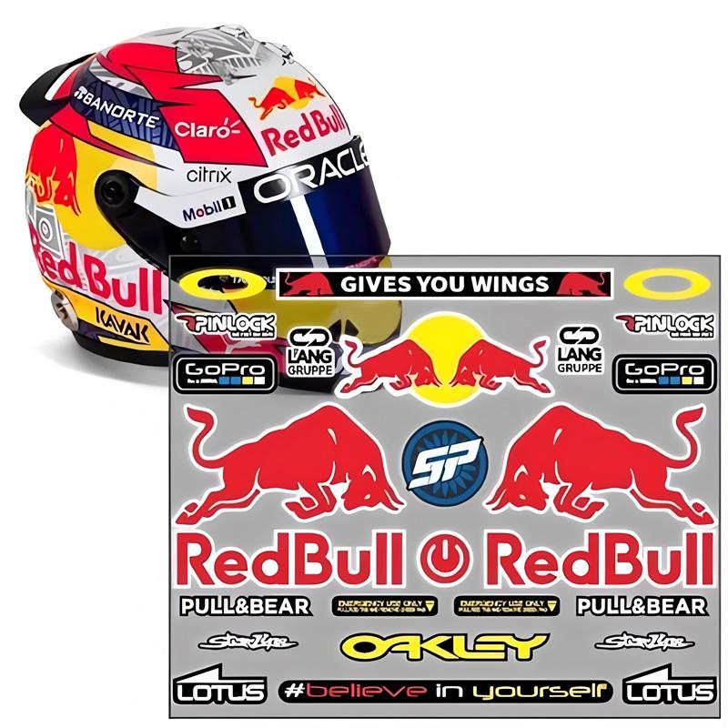 Motorcycle Stickers, Red Bull Events Sponsored Stickers, Plastic Helmet, Car Body, Homemade Decorative Waterproof Sunscreen Stickers Tank